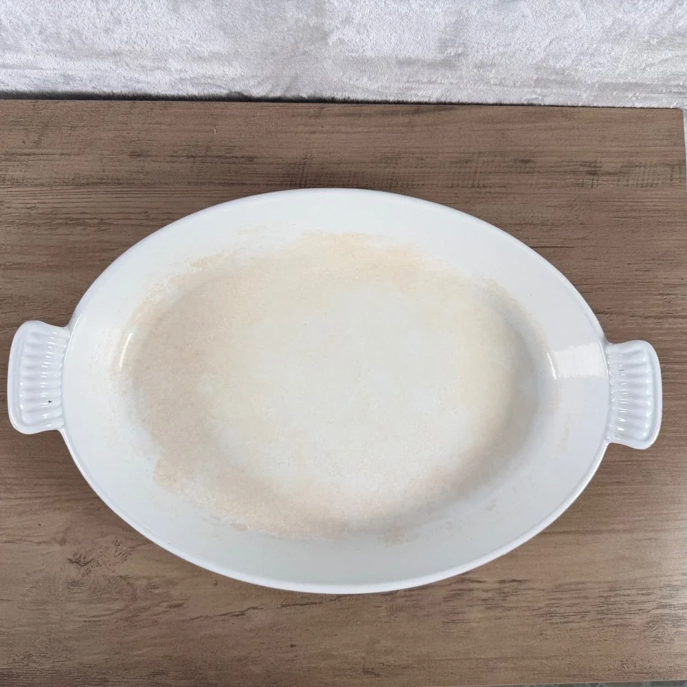 Le Creuset Flame Orange Enameled Cast Iron Oval Gratin Roasting Dish 36 France